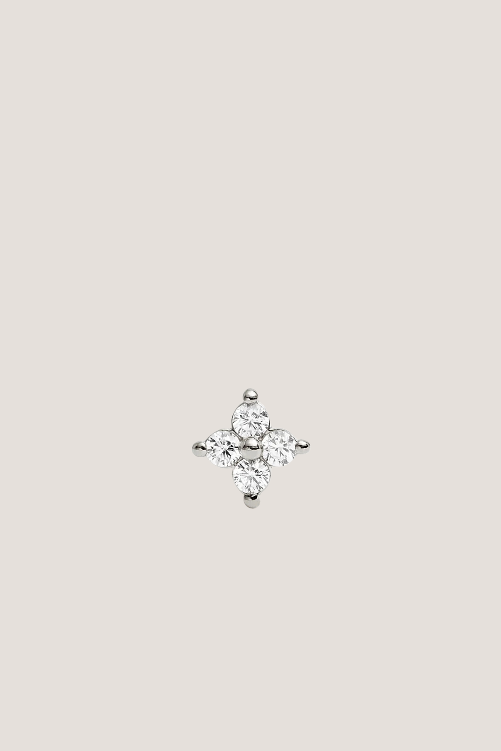 Sterling Silver Crystal Bloom Stud Earrings