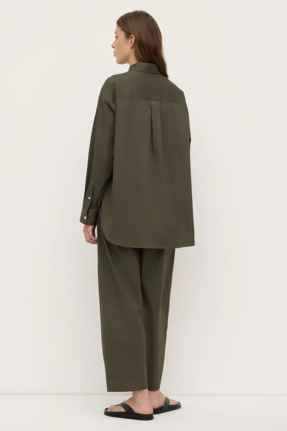 Marigold Poplin Long Sleeve Shirt | Moss