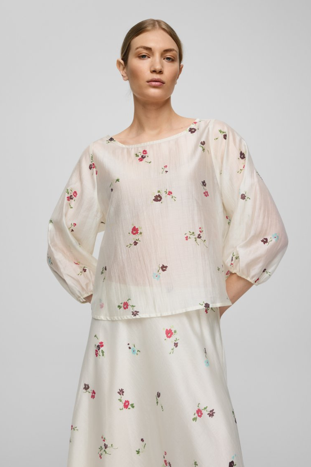 MSCH Faustina 3/4 Top AOP | Sand Flower