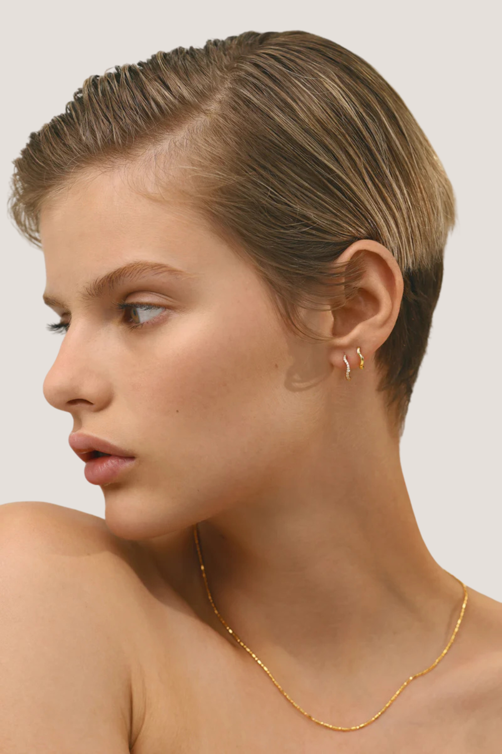 Dash Dot Chain Necklace | Gold