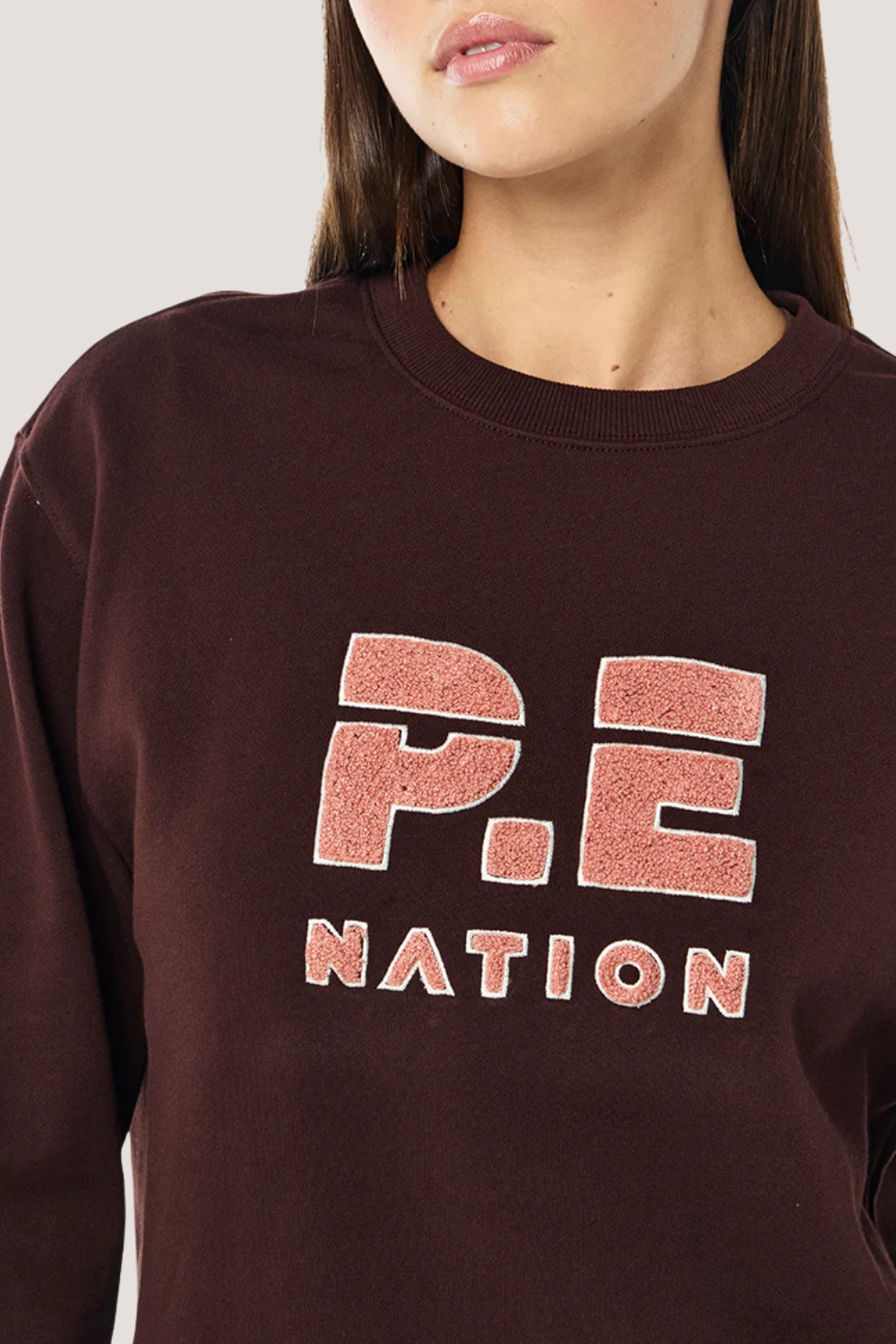 Heads Up Boucle Sweat | Mahogany