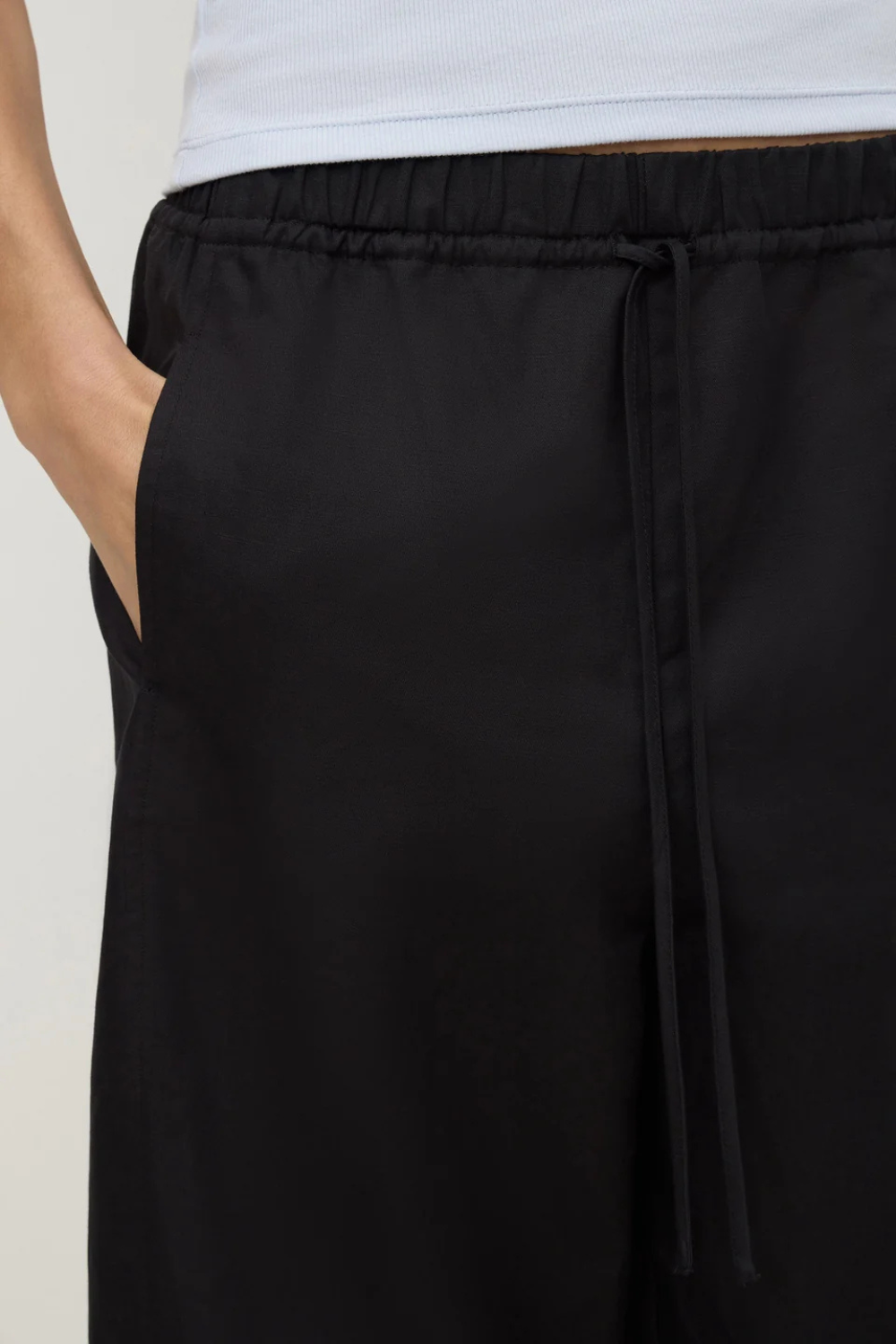 Loxley Cotton Linen Pant | Black