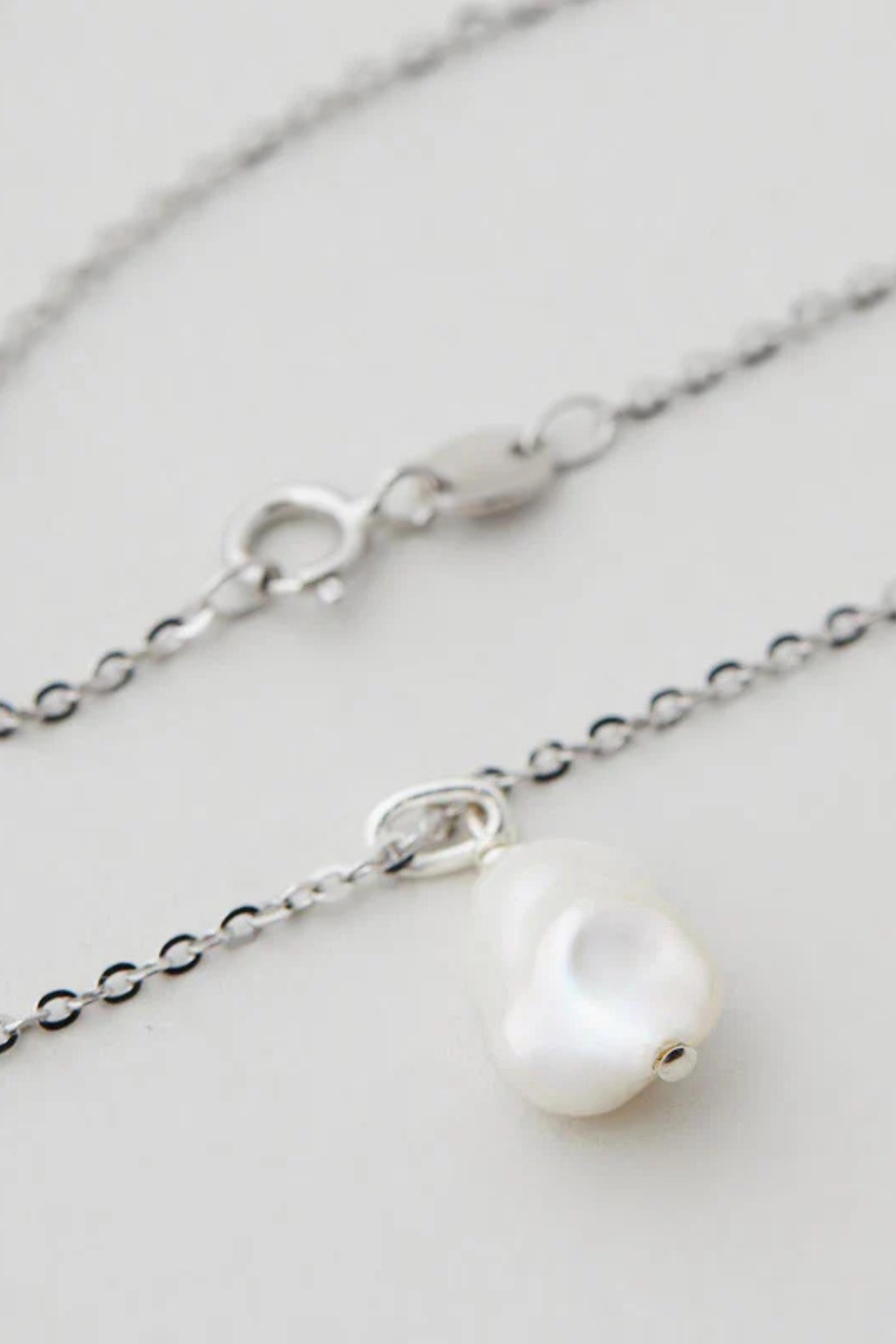 Keshi Pearl Necklace | Silver