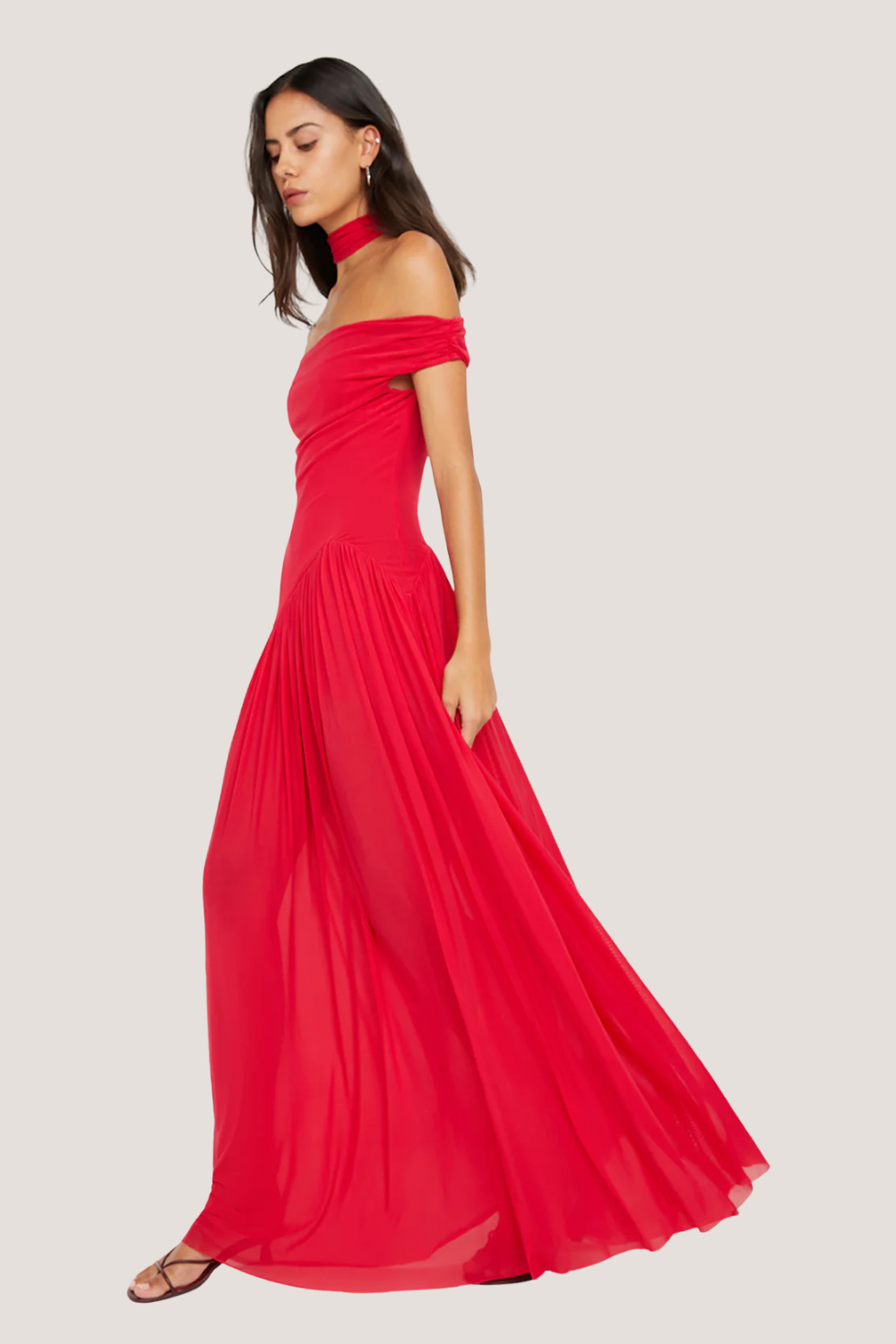 Deija Offshoulder Maxi Dress | Strawberry