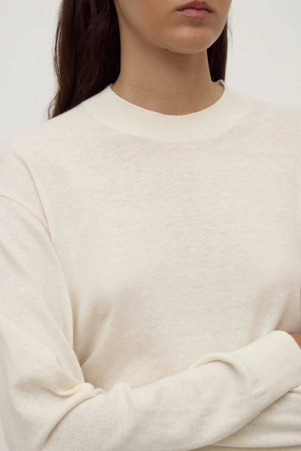 Cotton Cashmere Lounge Sweater | Cream
