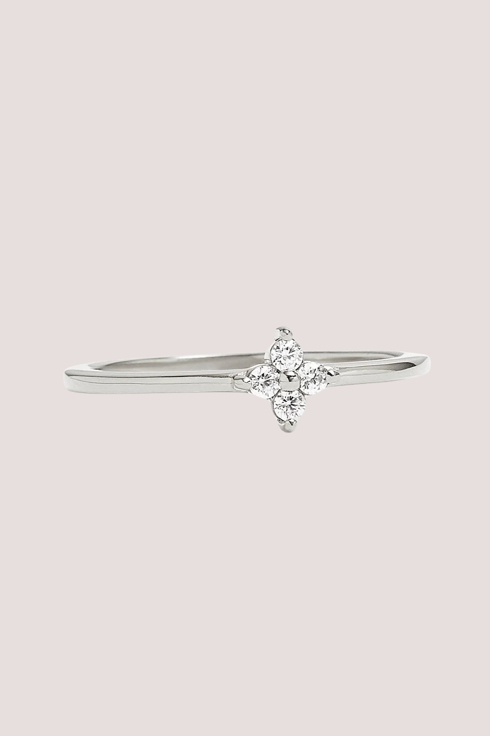 Sterling Silver Crystal Bloom Ring