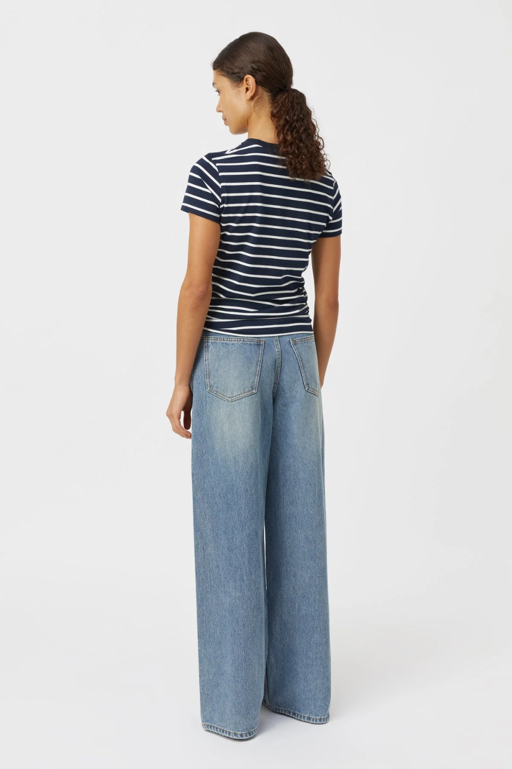 Sora Tee | Navy/White Stripe