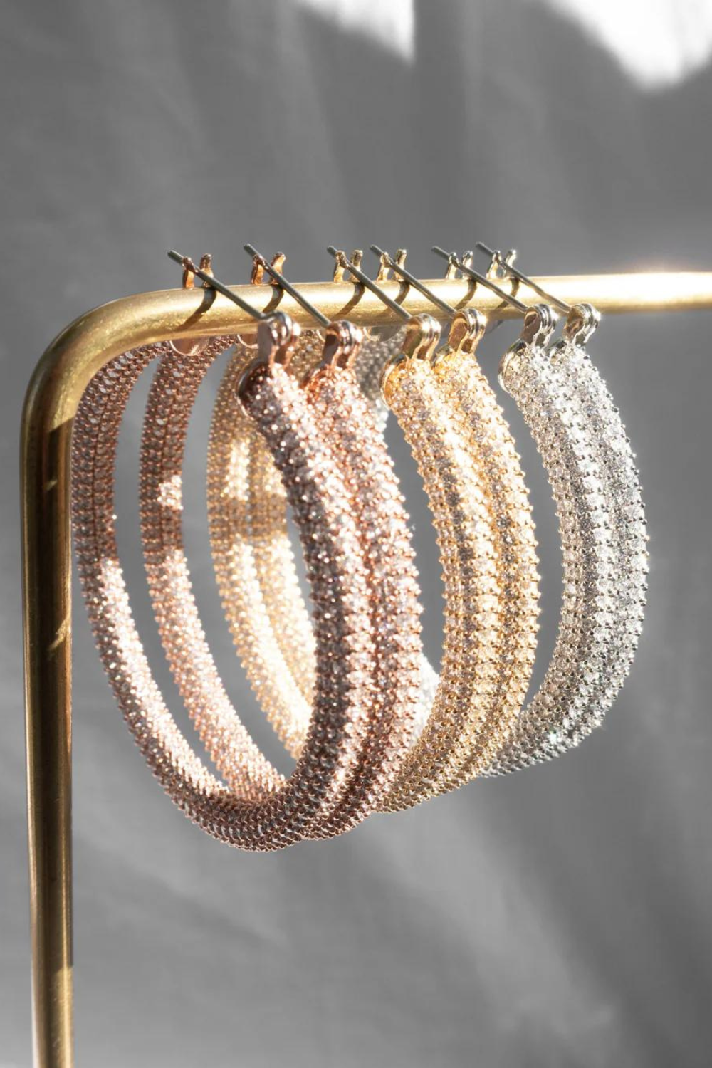 Pave Amalfi Hoops | Gold