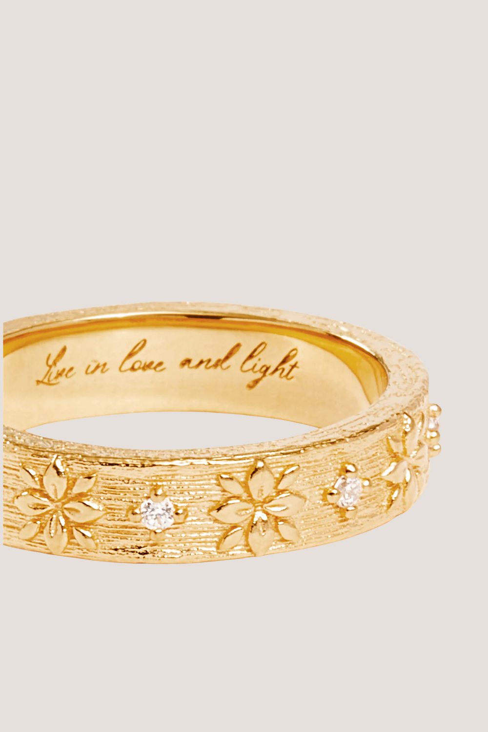 18k Gold Vermeil Live in Grace Ring