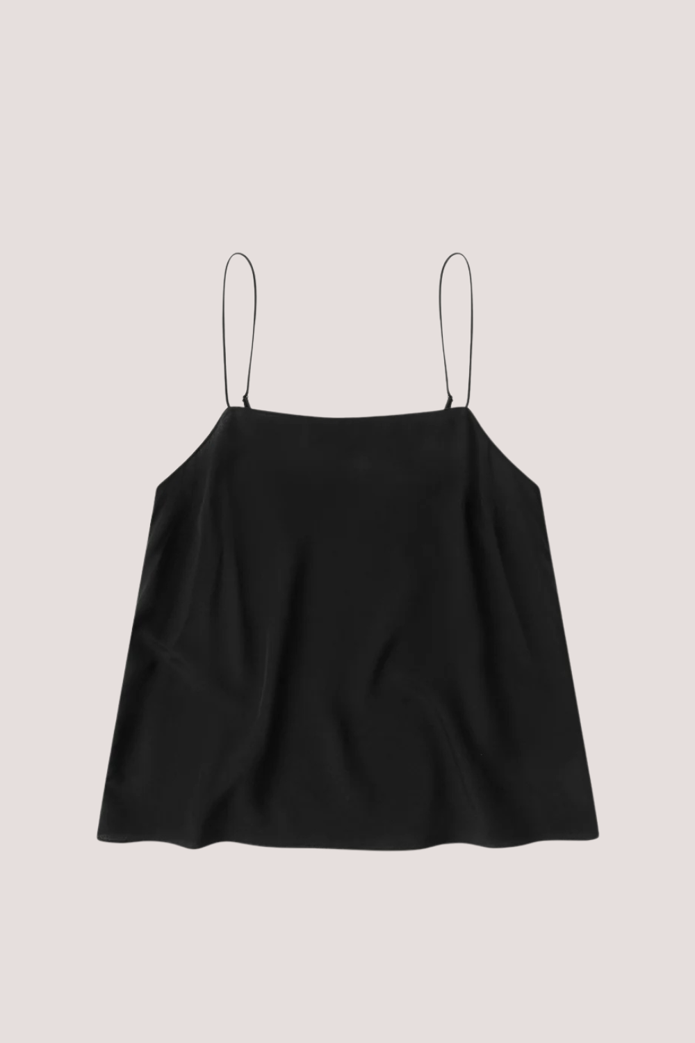 Aime Silk Tank | Black