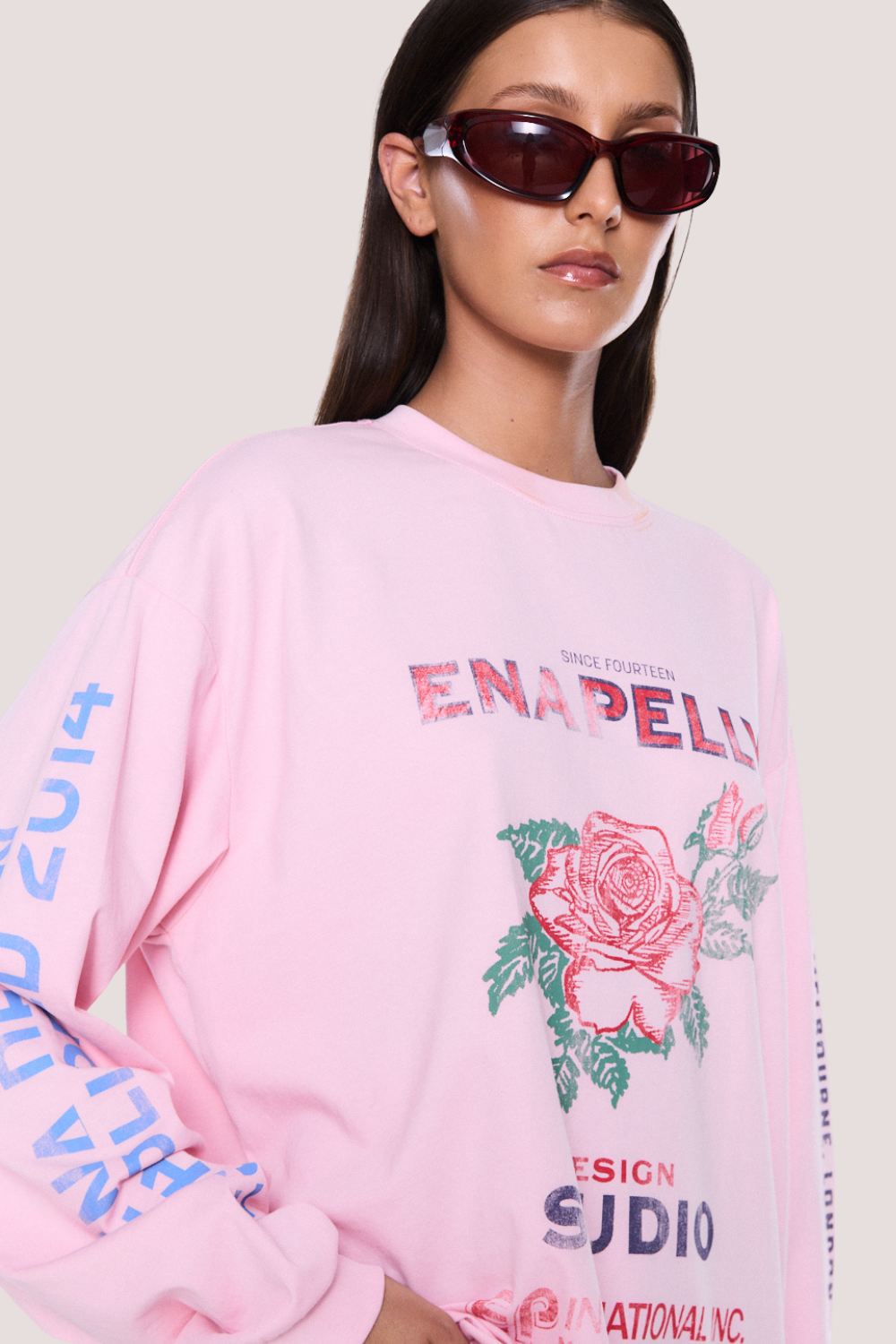 Hailey Long Sleeve Cuffed Tee | Blush Pink
