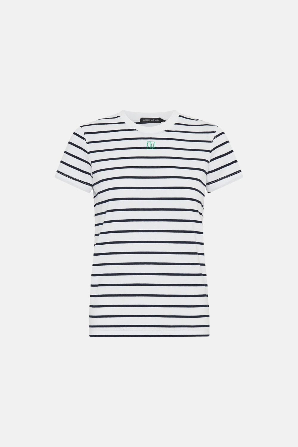 Sora Tee | White/Navy Stripe