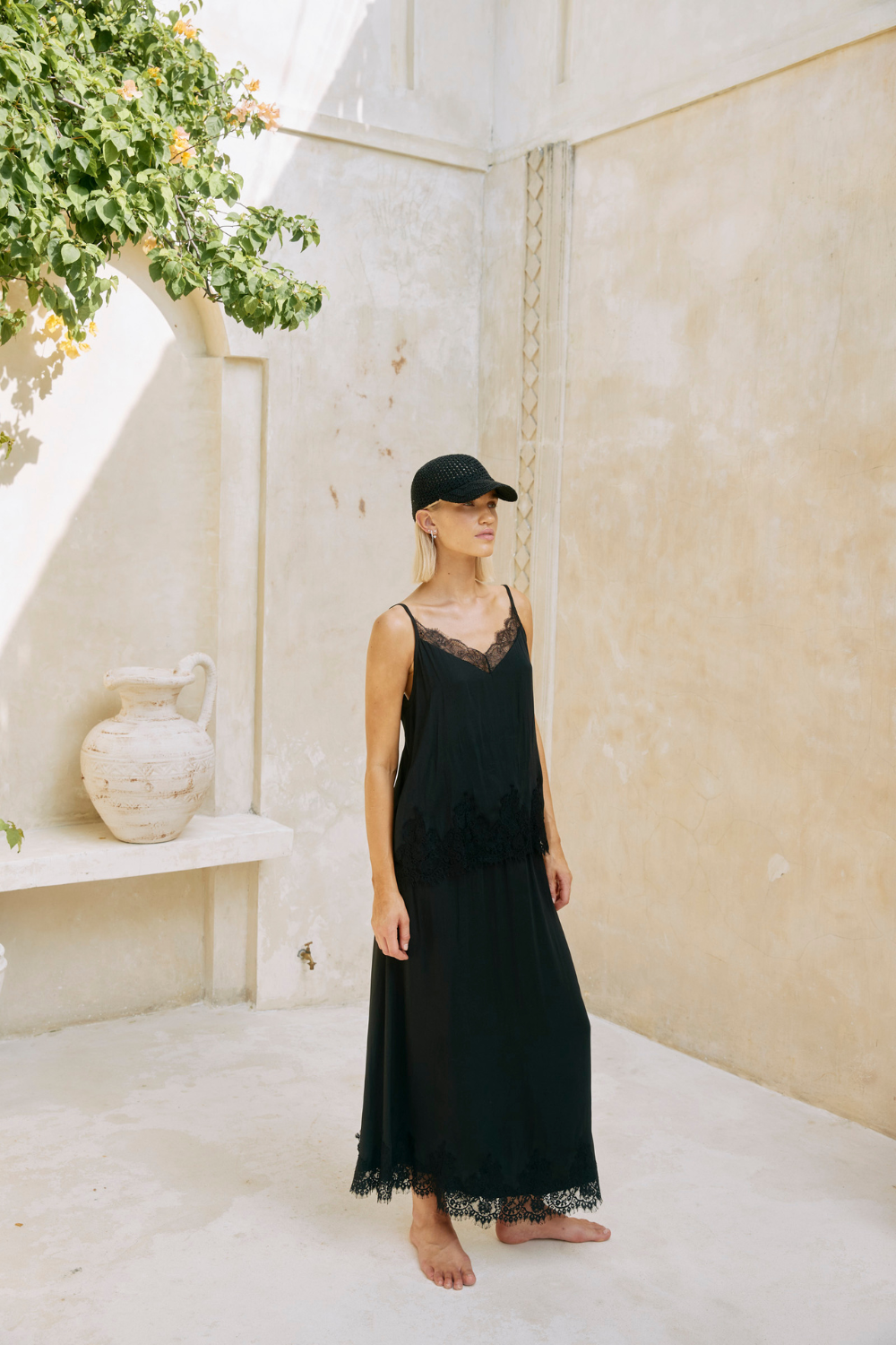 Drift Lace Tank | Black