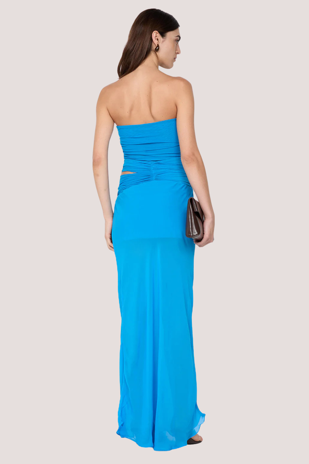Jehnaya Strapless Maxi Dress | Aster Blue