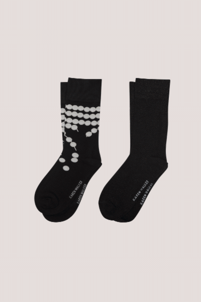 Runaway Pearls Socks 2 Pack | Black One Size