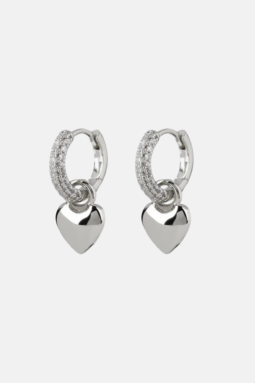 Puffy Heart Huggies | Silver