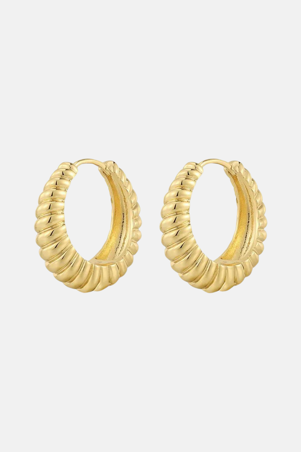 Ridged Marabella Hoops | Gold