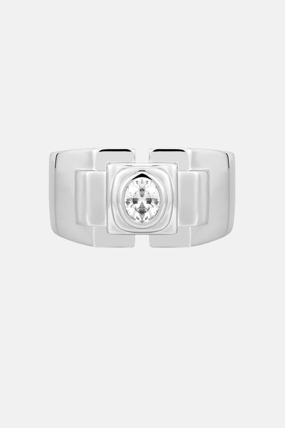 Deco Statement Ring | Silver