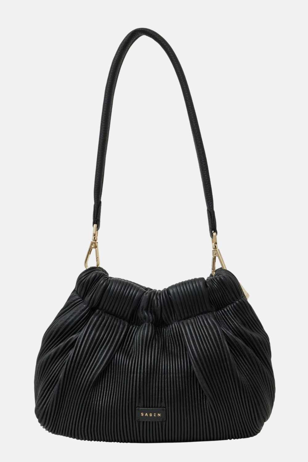 Alexis Shoulder Bag | Black Licorice Pleat
