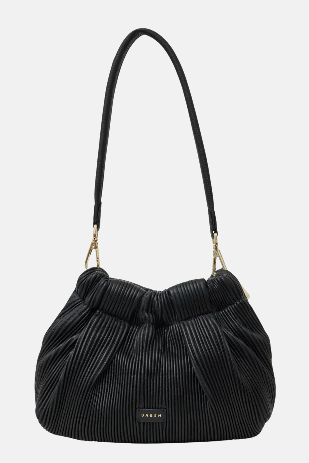 Alexis Shoulder Bag | Black Licorice Pleat