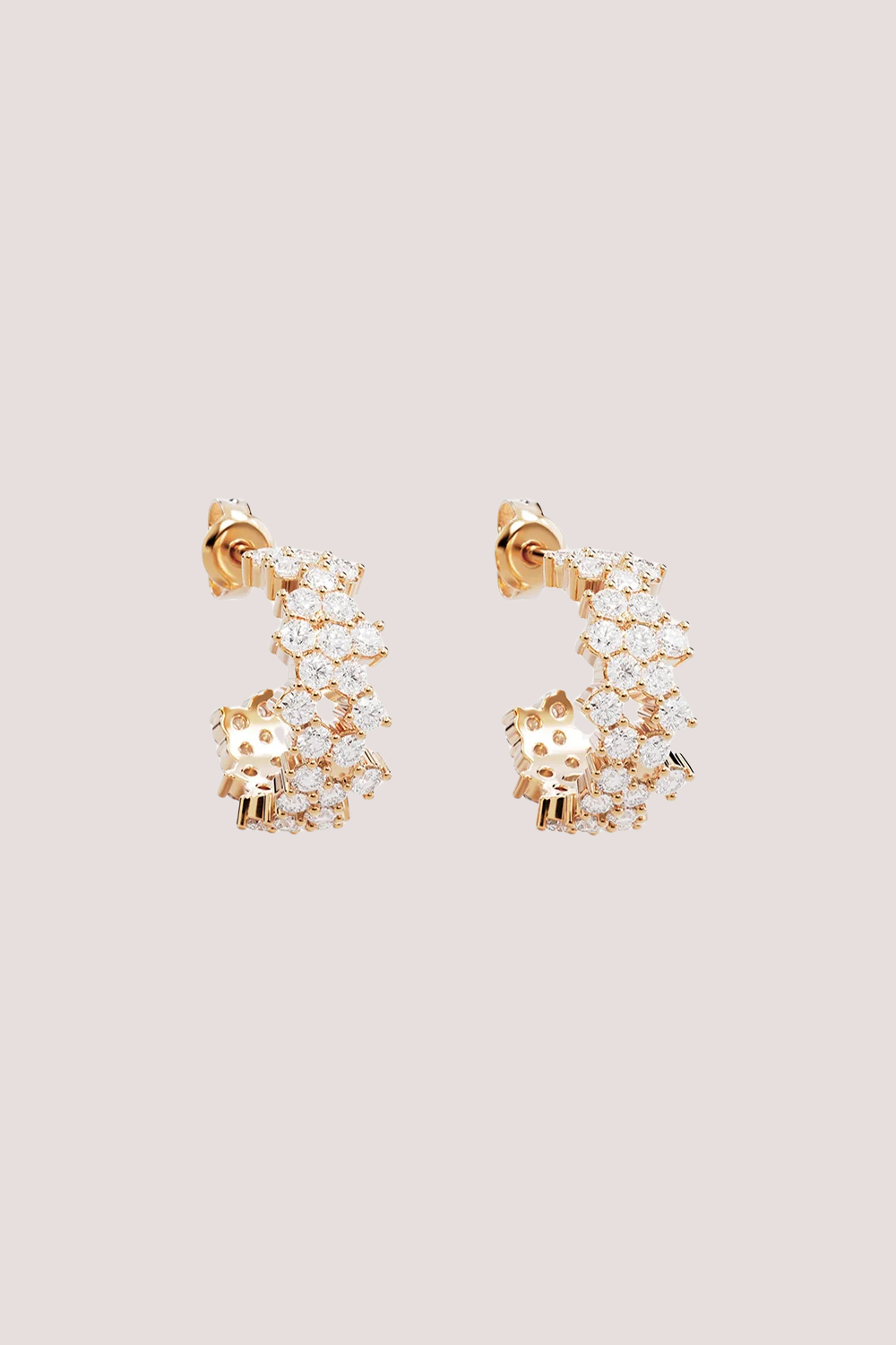 18k Gold Plated Crystal Dust Hoops
