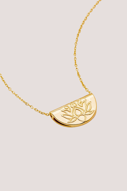 18k Gold Vermeil Lotus Necklace