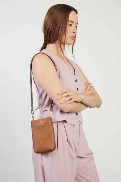 Maggie Crossbody | Tan Bias