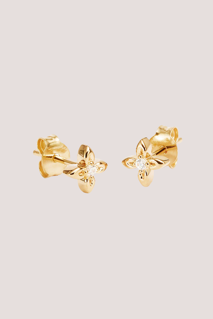 18k Gold Vermeil Live in Light Stud Earrings