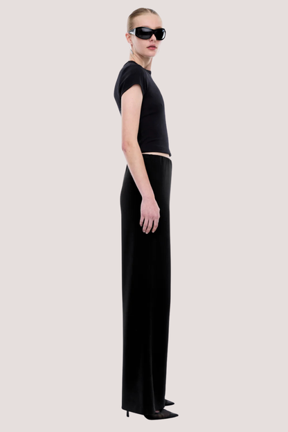 Alessa Relaxed Soft Jersey Pant | Black