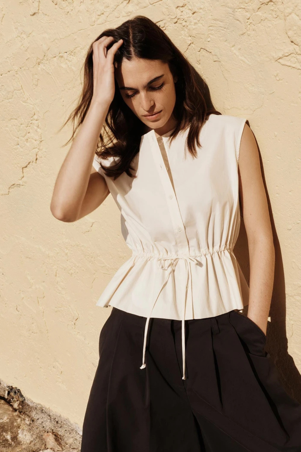 Bonne Crushed Cotton Top | Berg