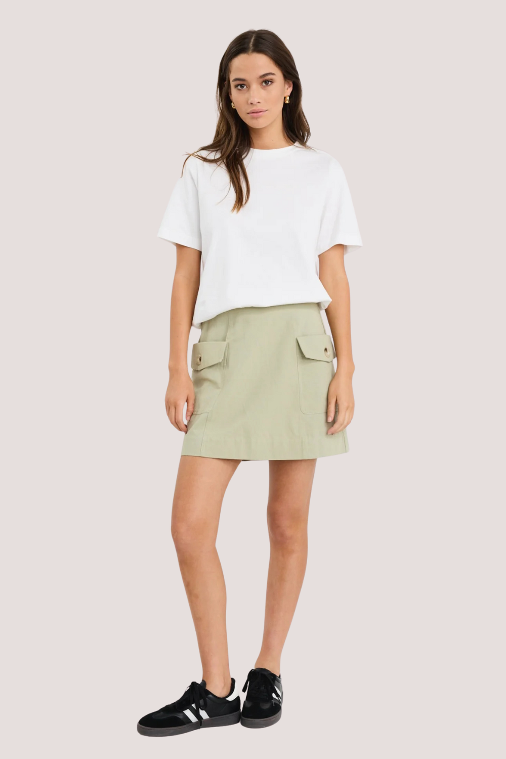 Savanna Sage Canvas Pocket Mini Skirt