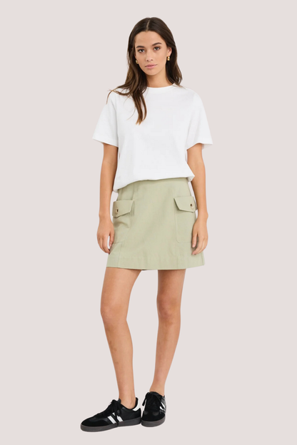 Savanna Sage Canvas Pocket Mini Skirt