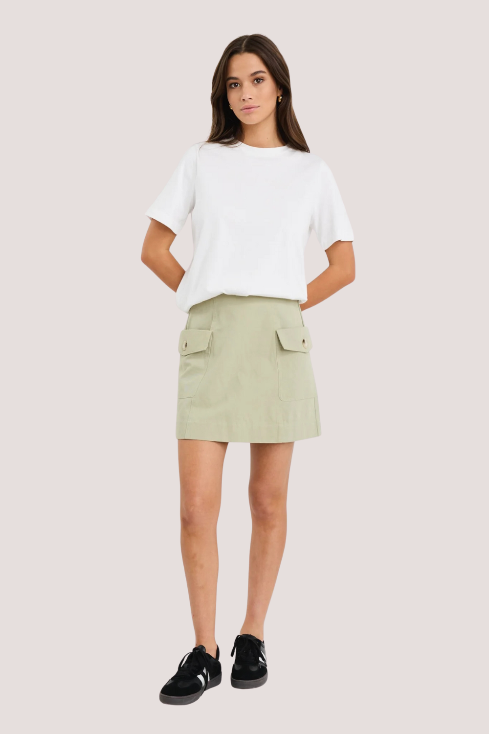 Savanna Sage Canvas Pocket Mini Skirt