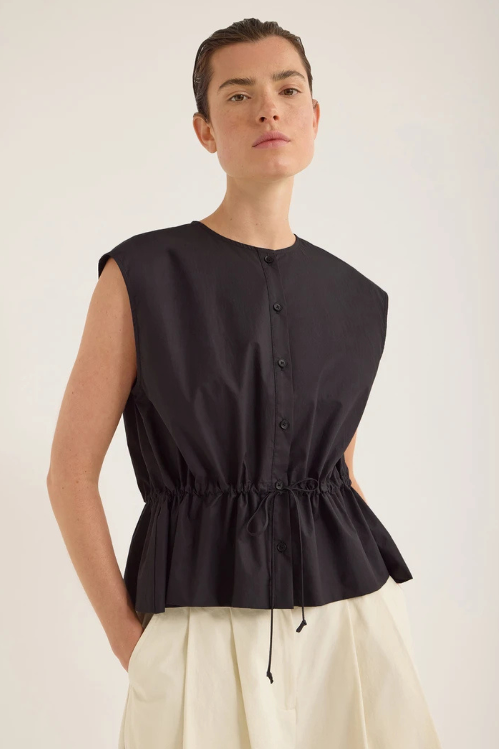 Bonne Crushed Cotton Top | Inkwell