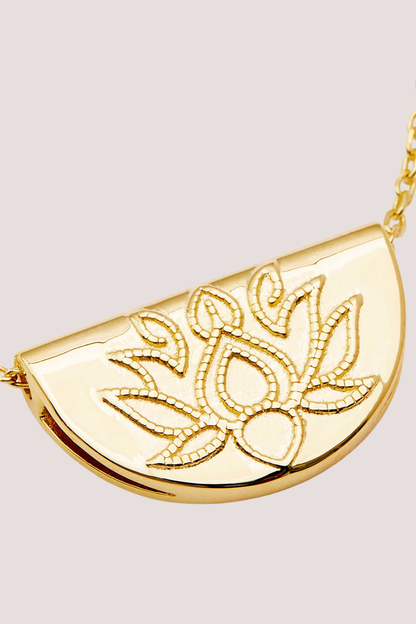 18k Gold Vermeil Lotus Necklace
