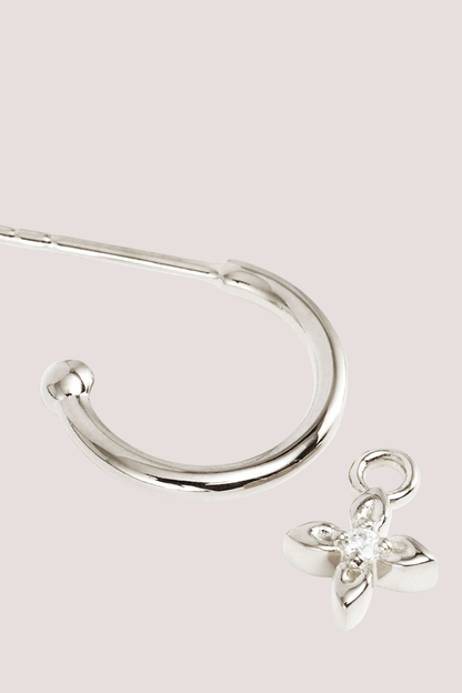 Sterling Silver Live in Light Hoop Earrings