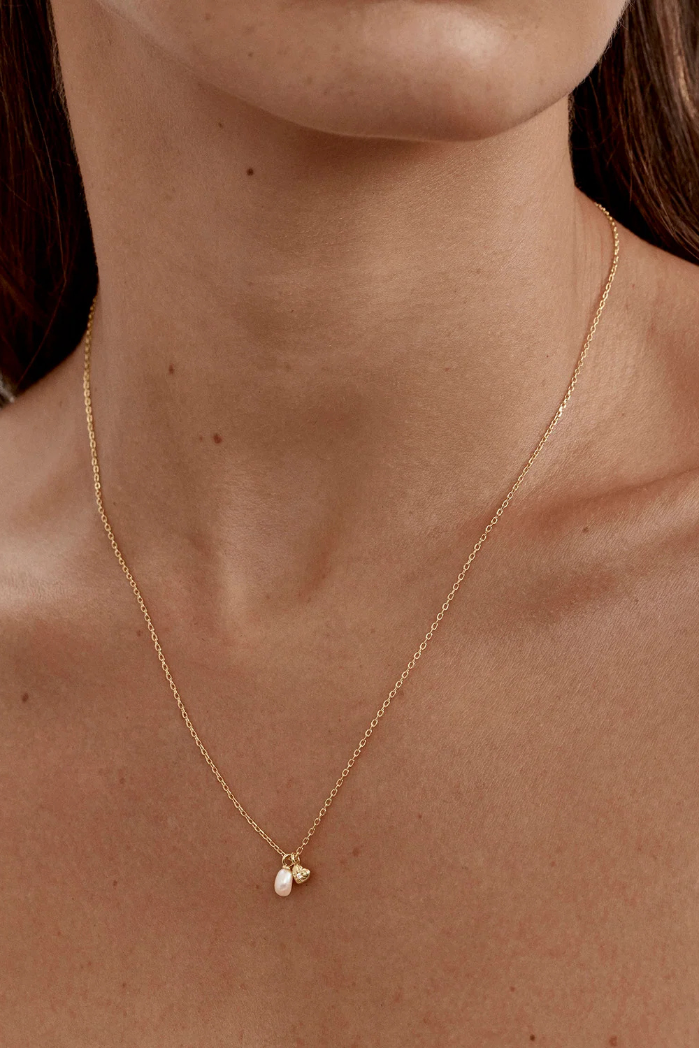 18k Gold Vermeil Under the Moonlight Pearl Necklace
