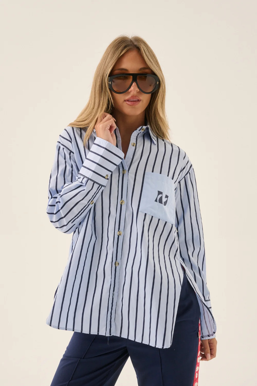 AJ Crest Palermo Shirt | Sea Blue