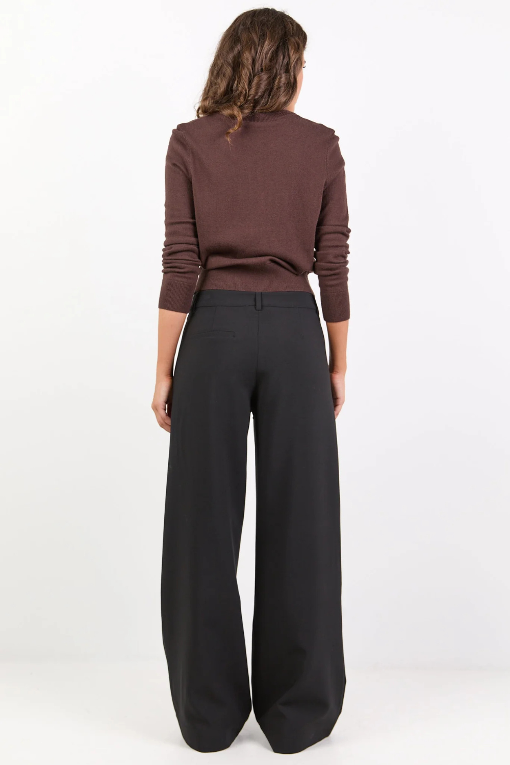Fierce Black Low Rise Stretch Wide Pants