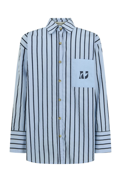 AJ Crest Palermo Shirt | Sea Blue