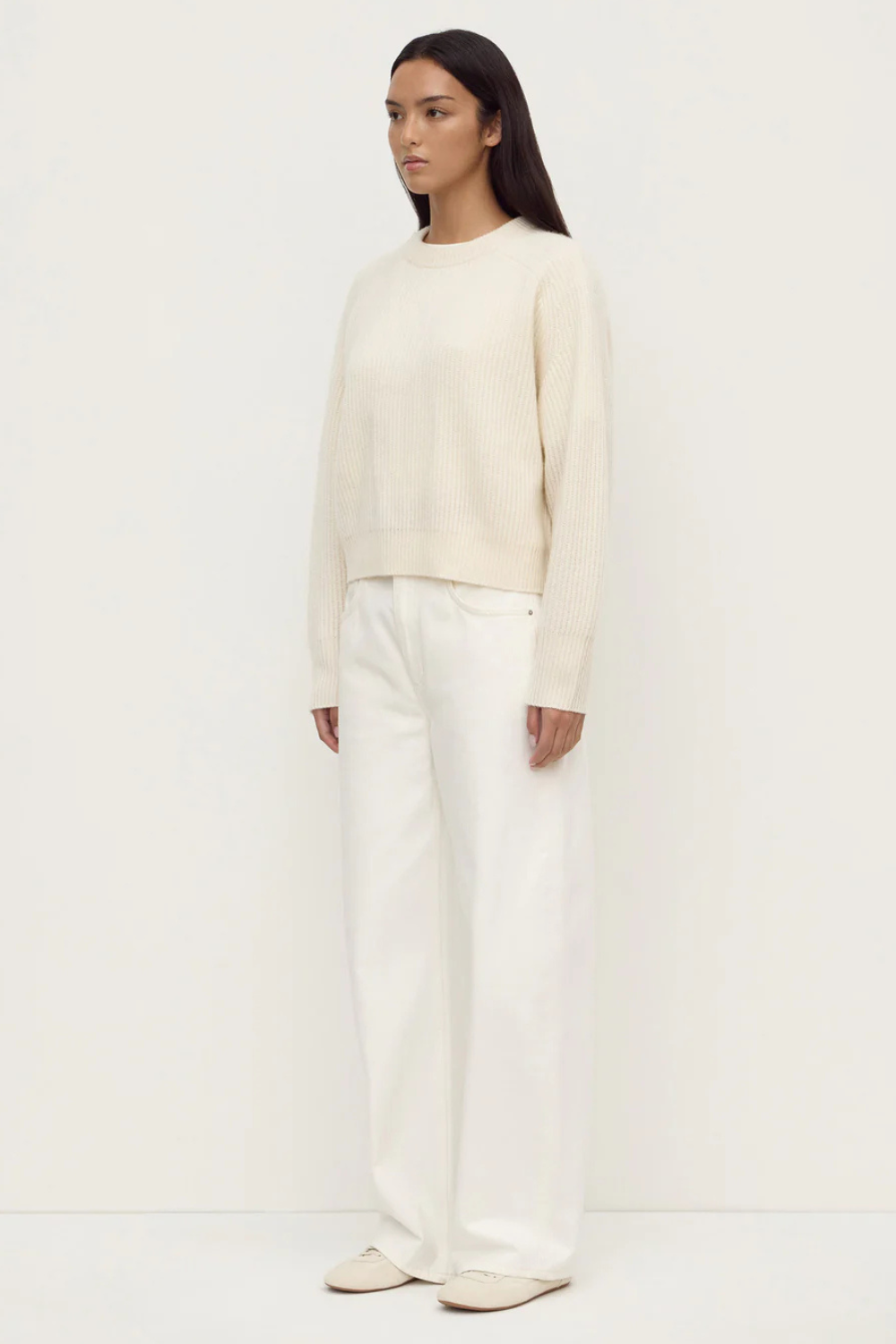 Amerie Cashmere Knit Jumper | White