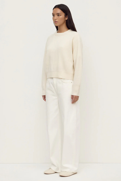 Amerie Cashmere Knit Jumper | White