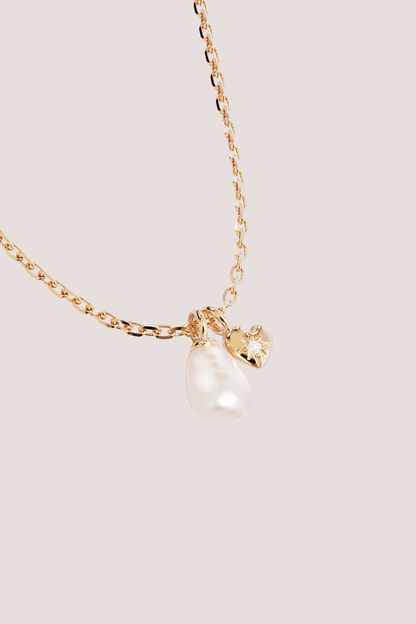 18k Gold Vermeil Under the Moonlight Pearl Necklace