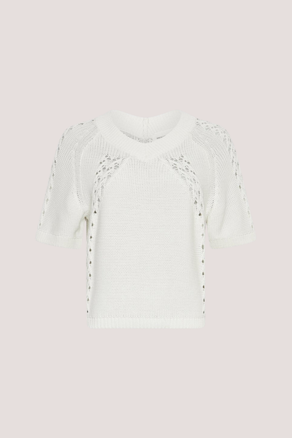 MSCH Keana 2/4 V Pullover | Egret