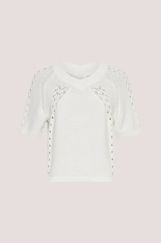 MSCH Keana 2/4 V Pullover | Egret