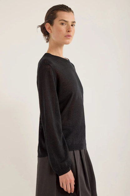 Orlon Linen Sweater | Black