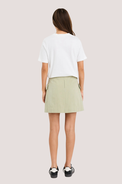 Savanna Sage Canvas Pocket Mini Skirt