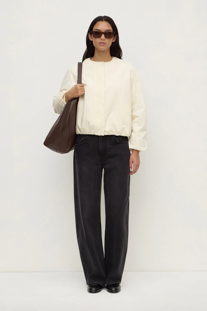 Zoie Padded Bomber Jacket | Antique White