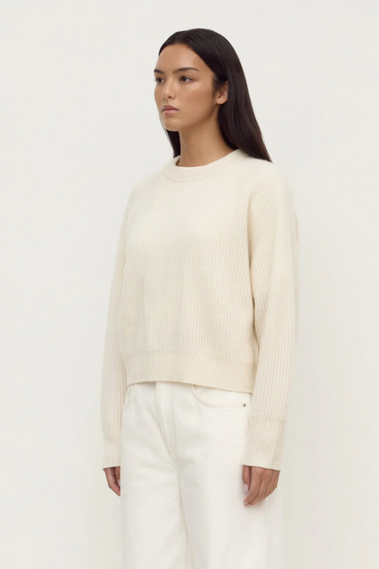 Amerie Cashmere Knit Jumper | White