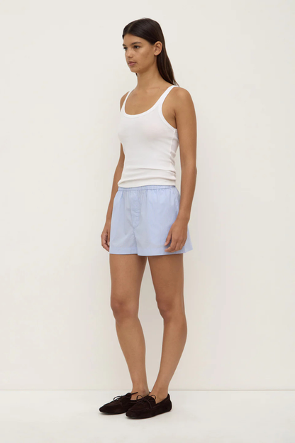 Havana Stripe Poplin Short | Blue/White Stripe